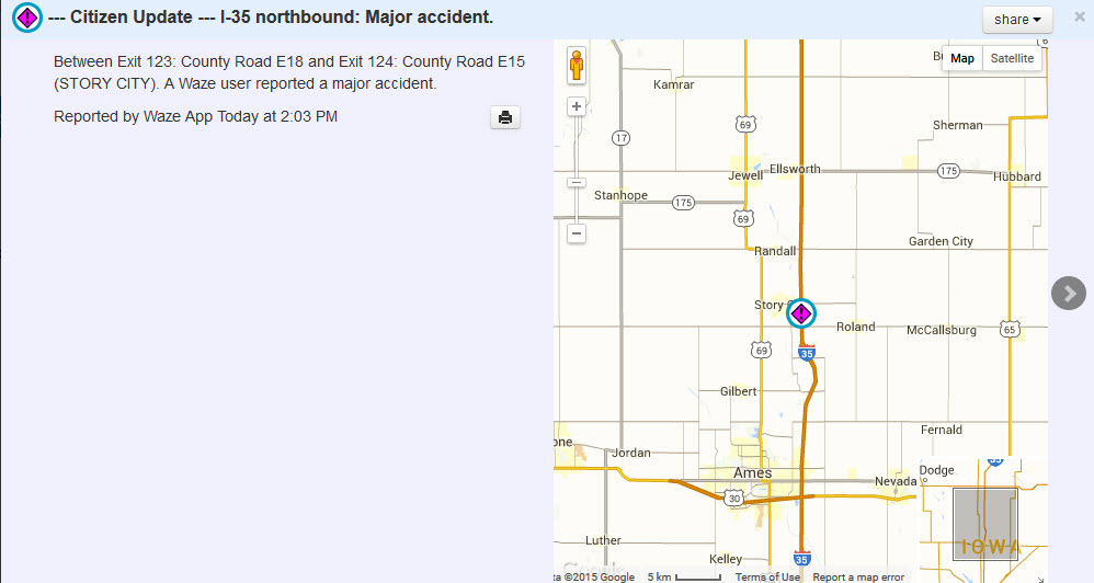 Data Collection IowaDOT Waze