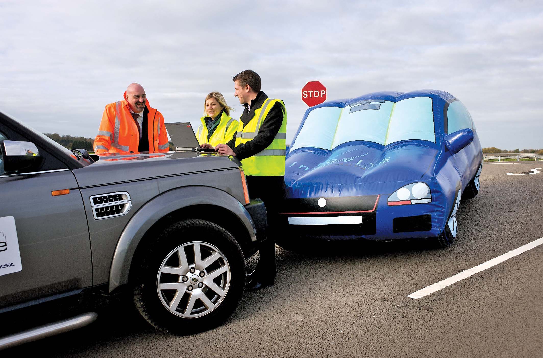 eCall undergoing an on-road engineering test