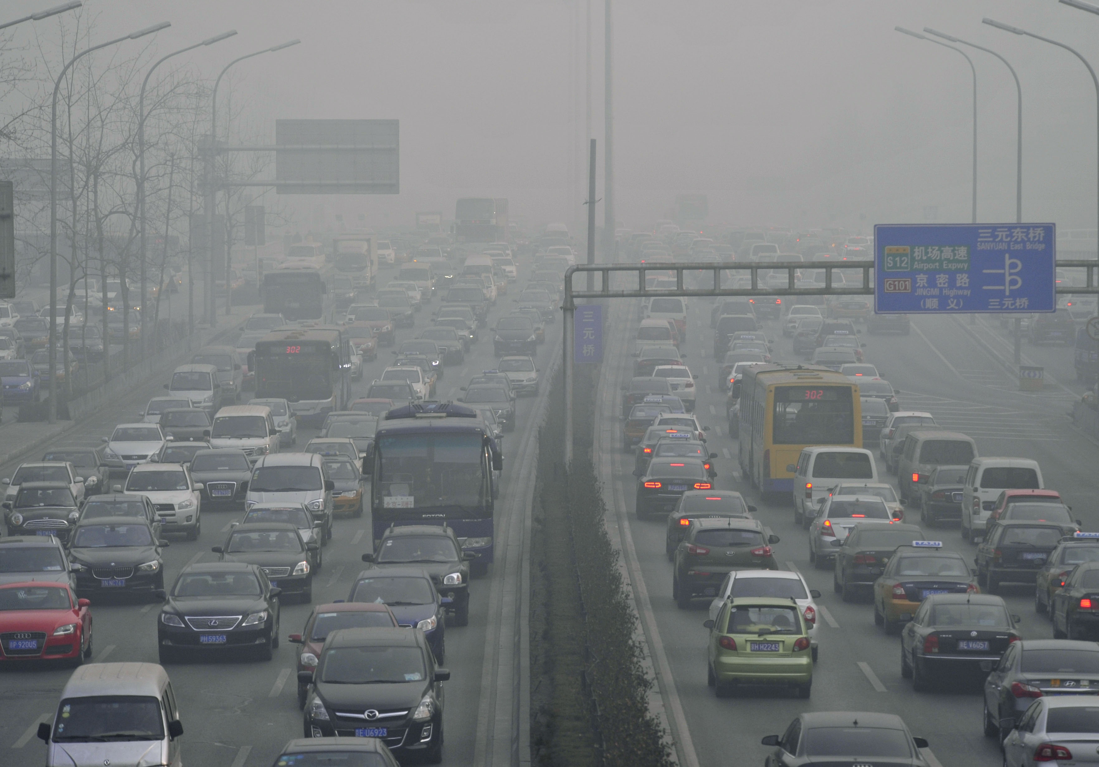 Road in Bejing in peak hour