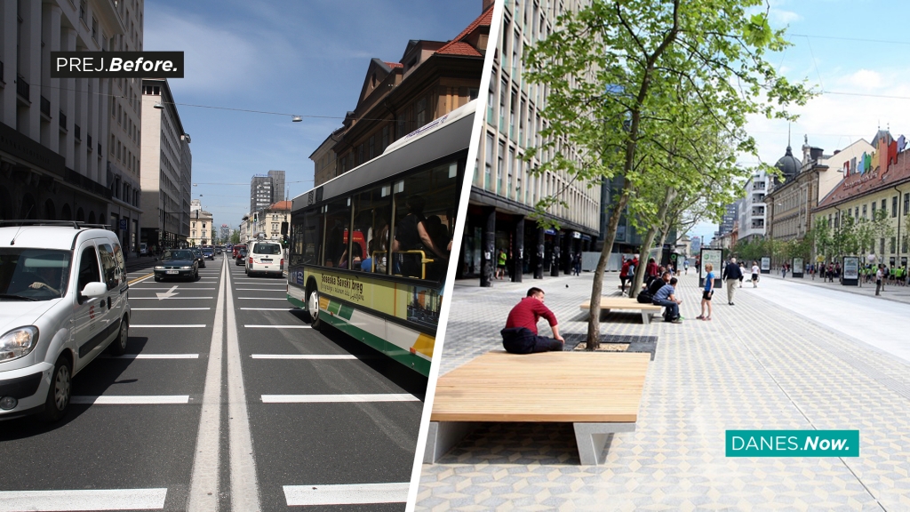 Capital of Ljubljana before and after