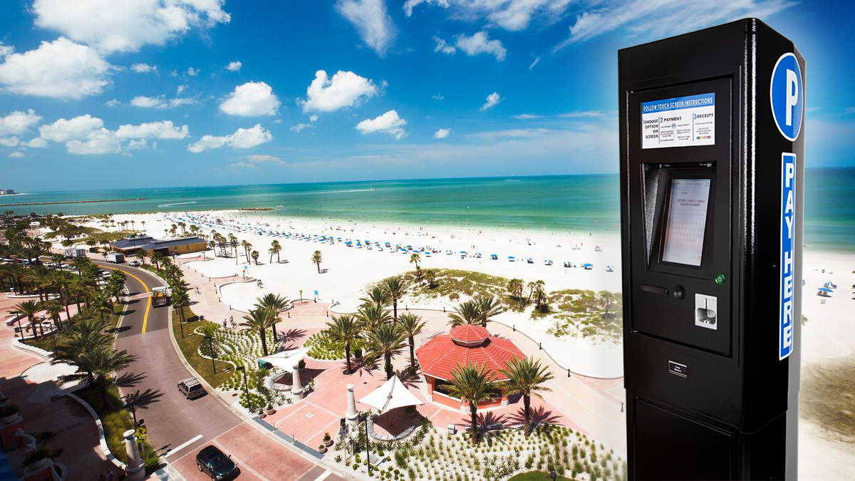 Flowbird installs pay by plate kiosks at Clearwater Beach (source: Flowbird)