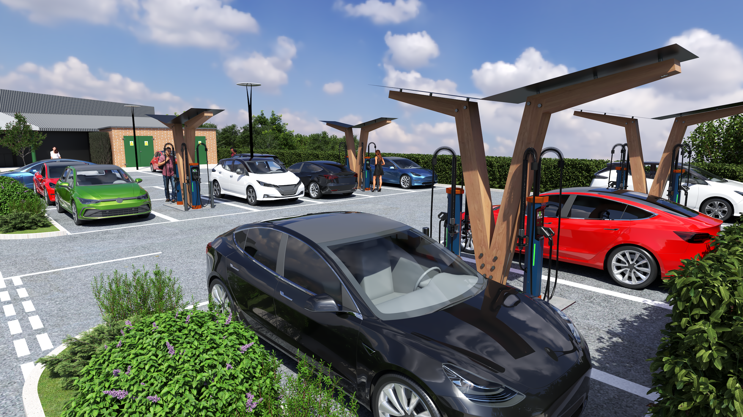 Osprey Charging EV charging hubs rapid chargers Kempower strategic A-roads motorways