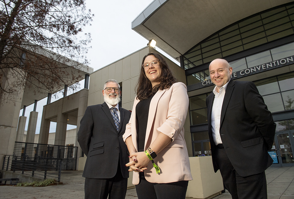 Jeff Price (left), Audrey Denis and Andy Taylor of Cubic