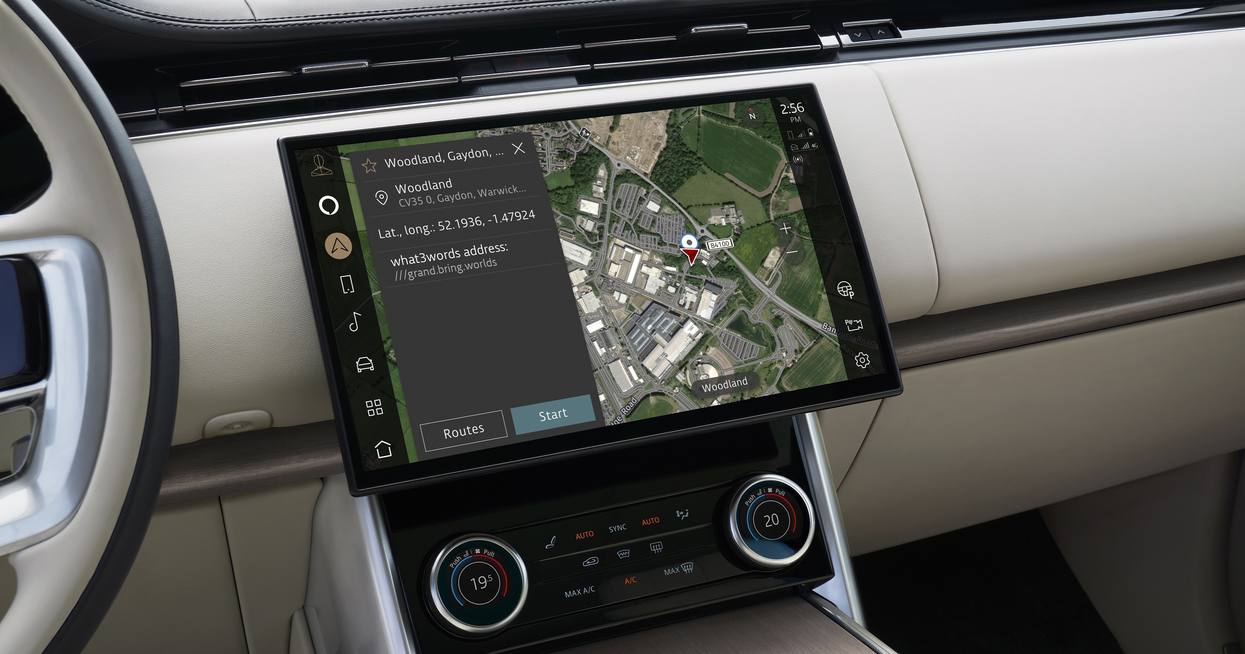 What3words Jaguar Land Rover location navigation technology 