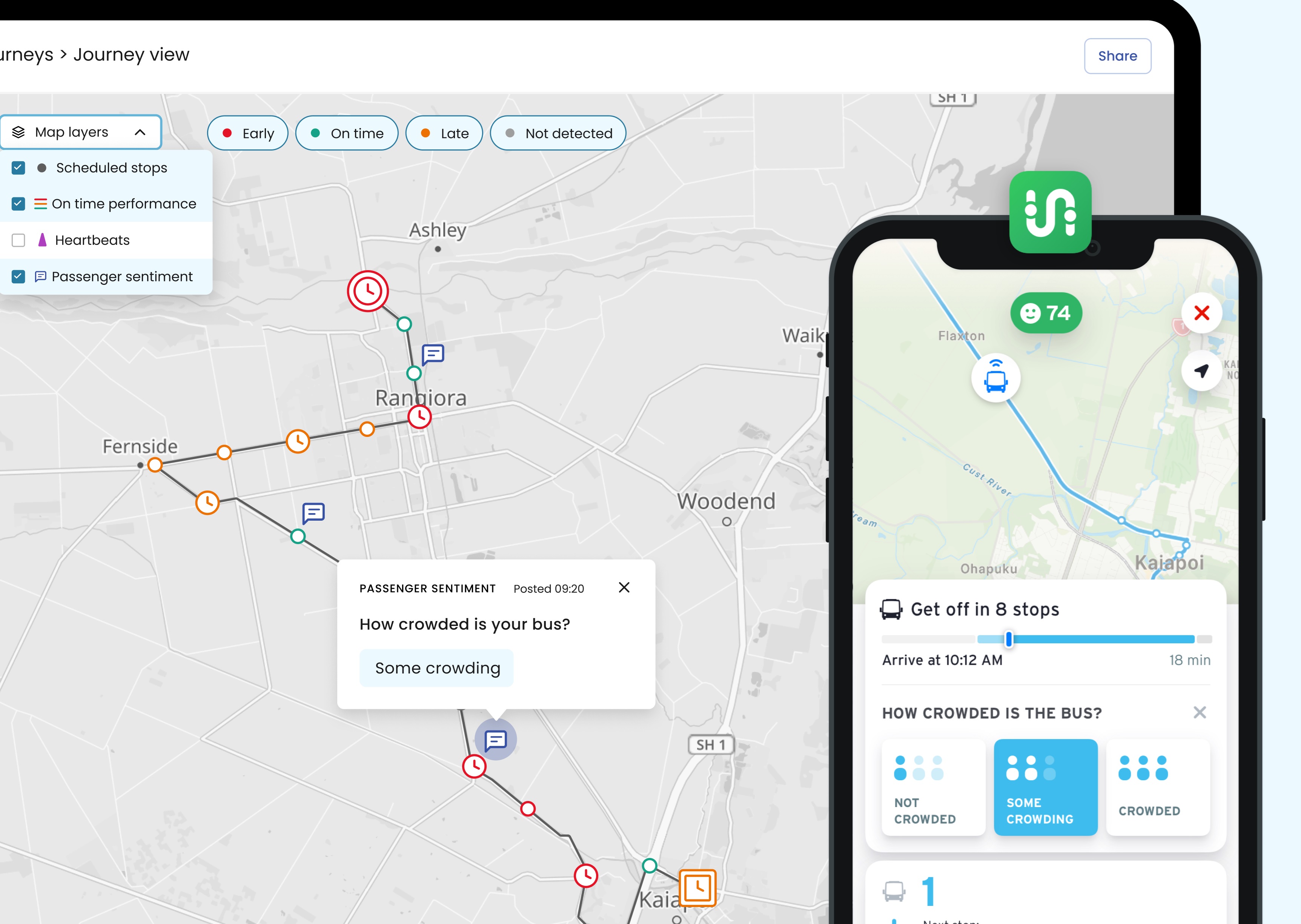 Real-time data innovation transit customer feedback UX