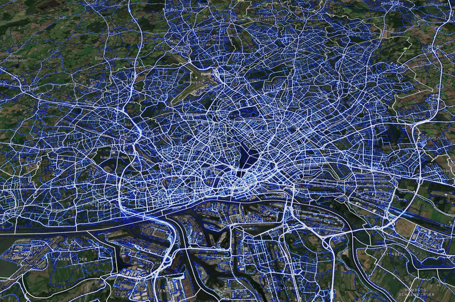 Hamburg mobility analytics vehicle movements (image: XYZT.ai)