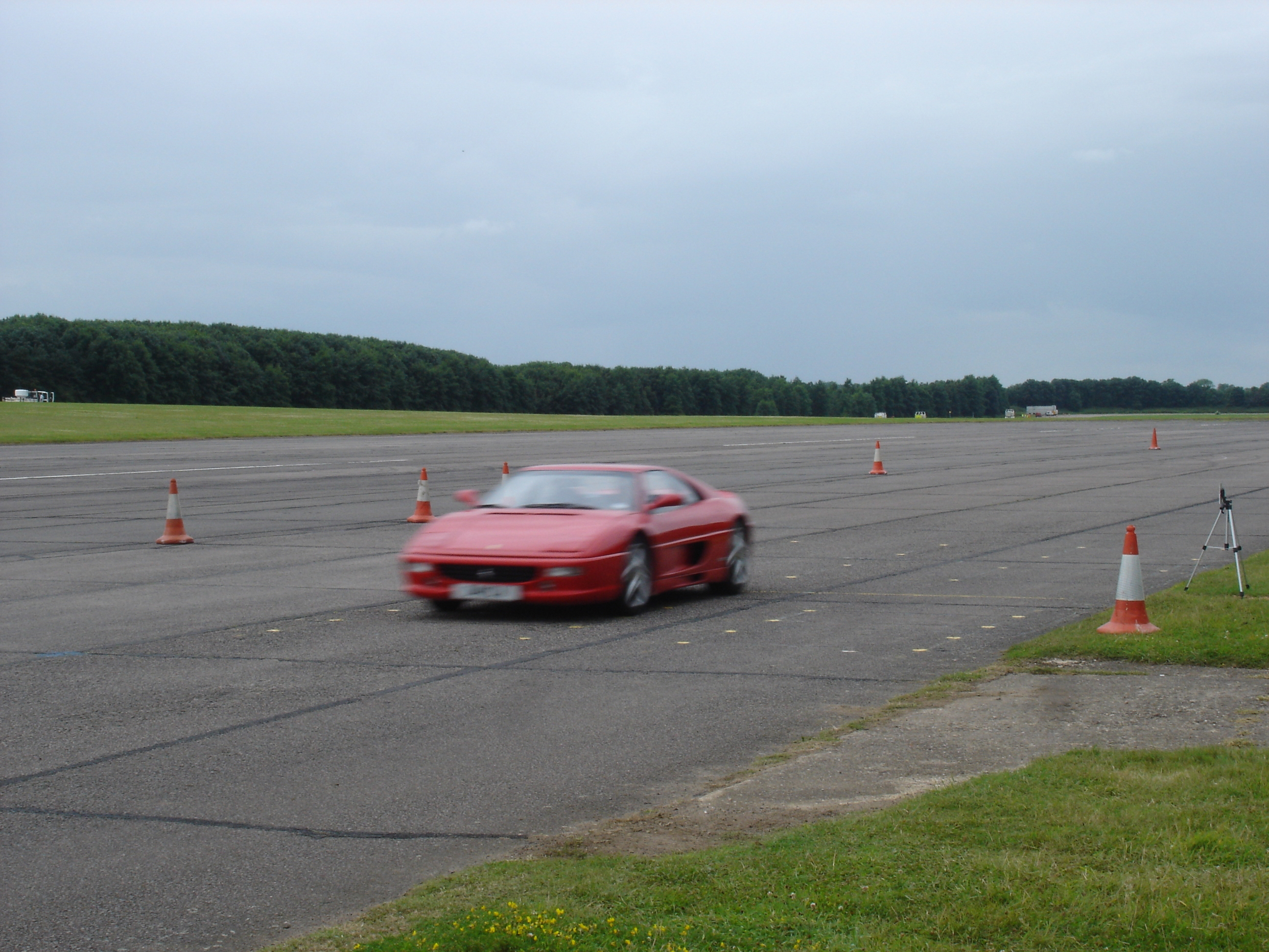 Car doing speed test