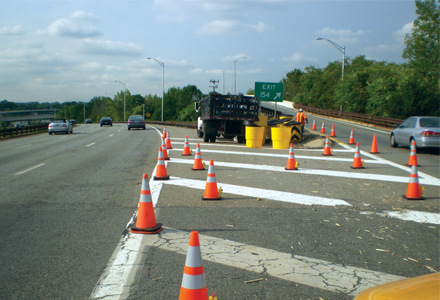 Road With Traffic Cones