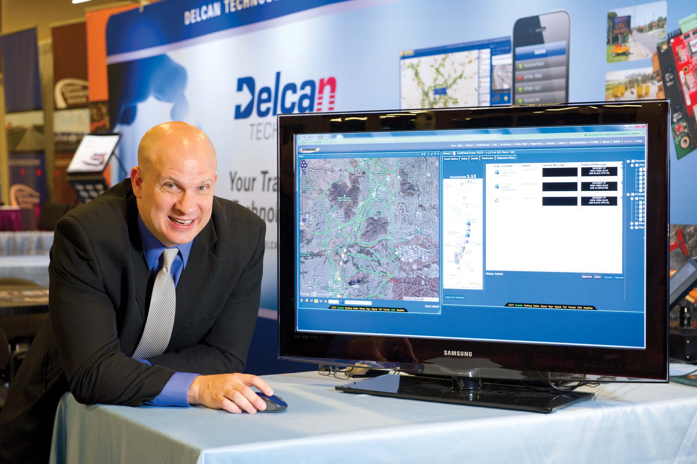 Delcans Dan Lukasik presenting the San Diego ICM project Dan Lukasik of Delcan