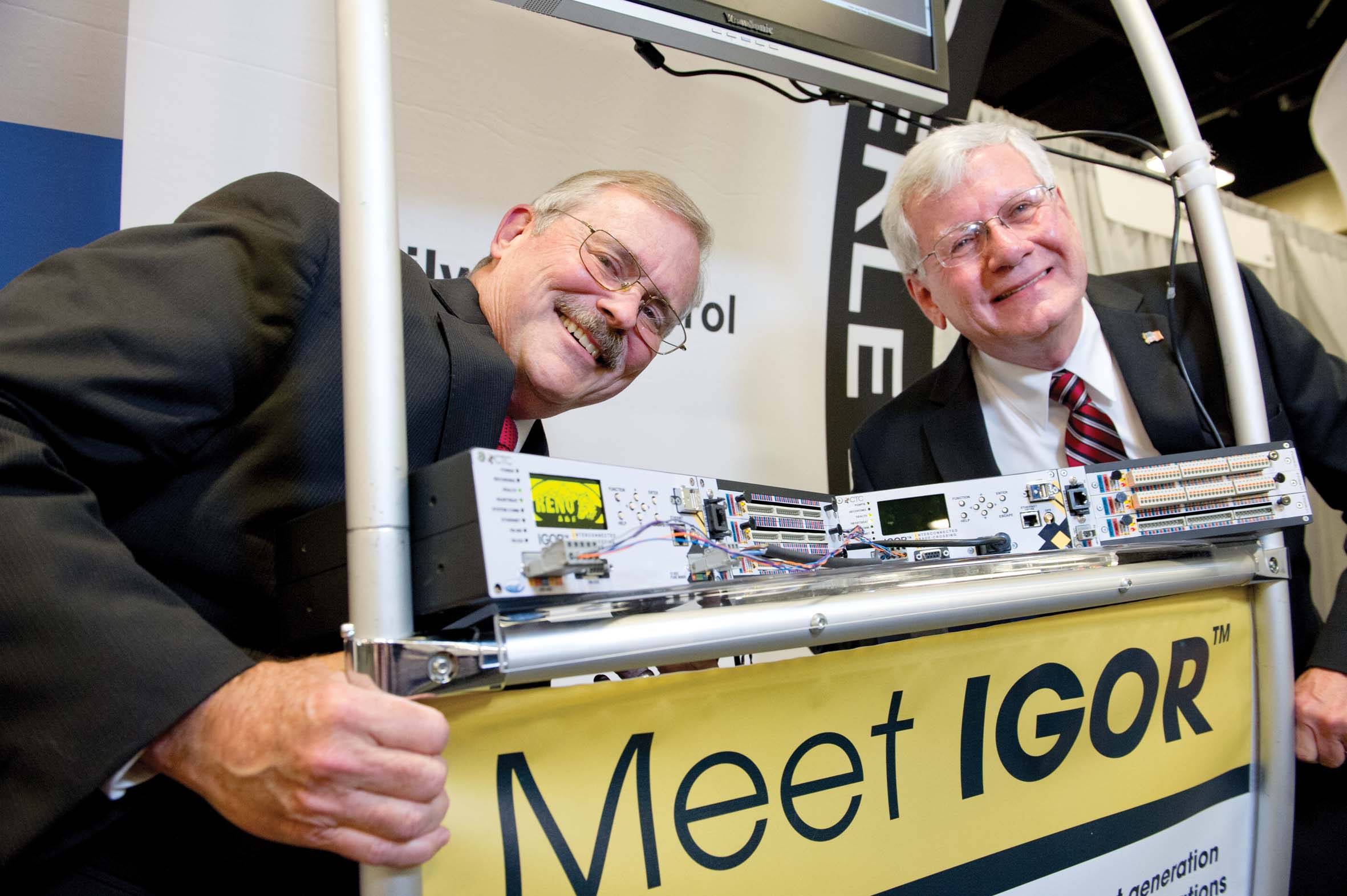 William L Russell (left) and John Sharkey with IGOR William L Russell and John Sharkey from EDI