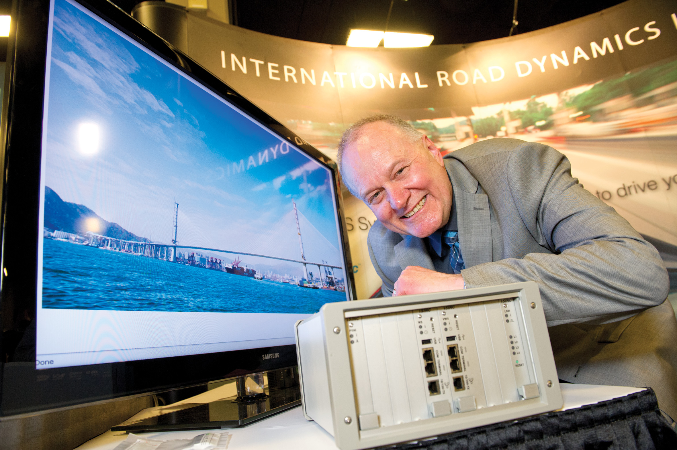 Rod Klashinsky of IRD with the weigh-in-motion solution Rod Klashinsky