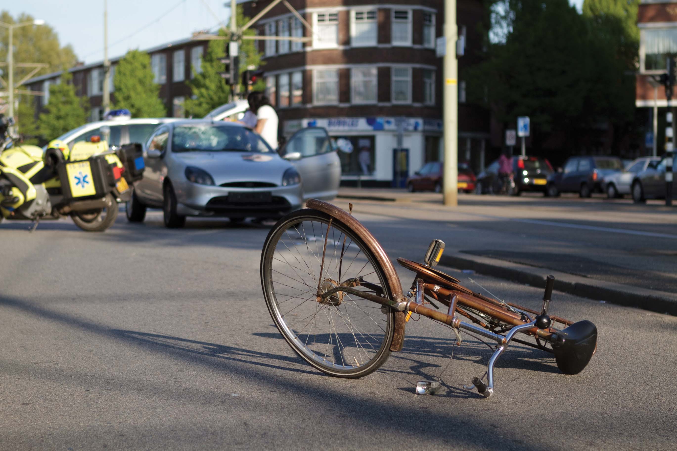 accident on a road