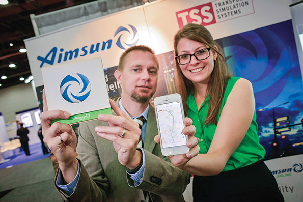 Matthew Jukes and Sydnie White of TSS with Aimsun Online Matthew Jukes and Sydnie White of TSS