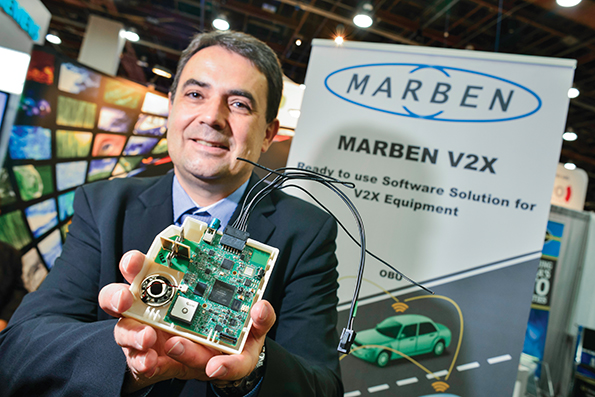 Michel Perin of Marben demonstrating the software Michel Perin of Marben