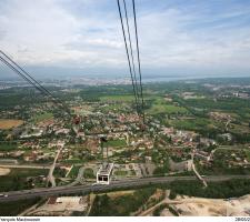 The Mont Salève link in Geneva overflies a major highway