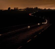 Solar powered studs installed on the A719 in Ayrshire