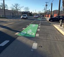 bike lane on Flores Street