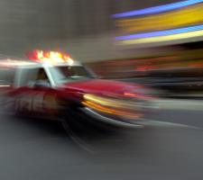 A US fire marshal races to an accident scene.