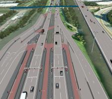 Dartford Tunnel illustration of the reconfigured northboundroom