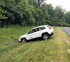 Jeep in a staged demonstration