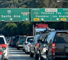 Due to congestion, Angelenos spend 64 hours every year sitting in traffic.