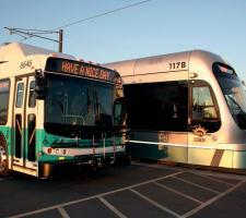 approved upgrade to Phoenix light rail, bus routes