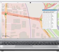 Esri map with cameras and traffic data.