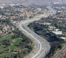 Aerial view of the I-15 express lanes