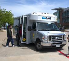 GoLink bus in operation at The University of North Texas-Dallas.jpg