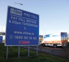 M50 Toll sign 