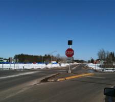 United States Highway 53 (US53) and Wisconsin State Highway 77 (STH 77) intersection