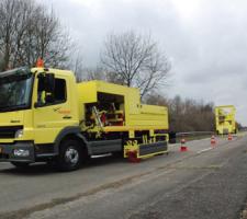 Road Cones being laid