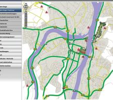 light green line map