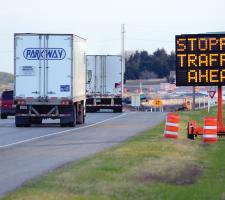 TxDOT’s end-of-queue warning system in action