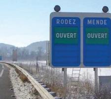 Typical message signs on the A75 motorway