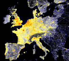 map showing TomTom's typical European data 