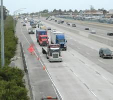 Temporary markings in live traffic lanes