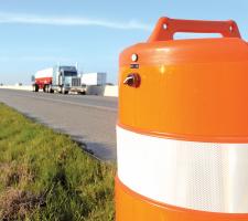 iCone End-of-Queue barrel houses the radar detector 