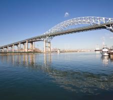 The existing Gerald Desmond Bridge