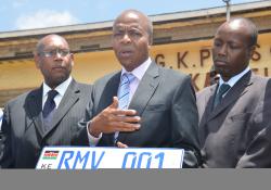 t Kenya Transport Cabinet secretary Michael Kamau numberplate