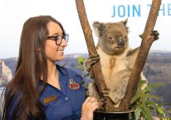 Laura McCowatt with Koala