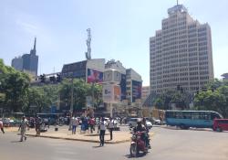 One of the junctions in Nairobi  City Centre