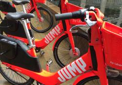 Uber's Jump bikes (pic credit: Adam Hill)