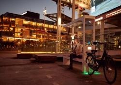 Wynyard Quarter includes smart benches with charging capabilities (Credit: Spark)