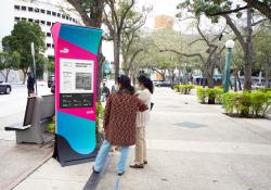 Miami-Dade says Soofa signs can engage users with poll questions relevant to their community (Credit – Soofa)