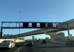 South Nevada RTC says the corridor will have overhead signs that warn drivers about speed reduction and lane closures (Credit – RTC)