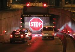 Sydney Harbour Softstop water curtain stop sign