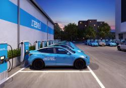 Revel electric ride-share EVs Manhattan fast-charging superhubs