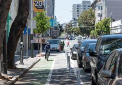 San Francisco Municipal Transportation Agency quick-build projects Tenderloin stretch of Golden Gate Avenue and Leavenworth Street