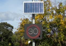 Swarco vehicle activated signs Sctoland Angus Council speed limit